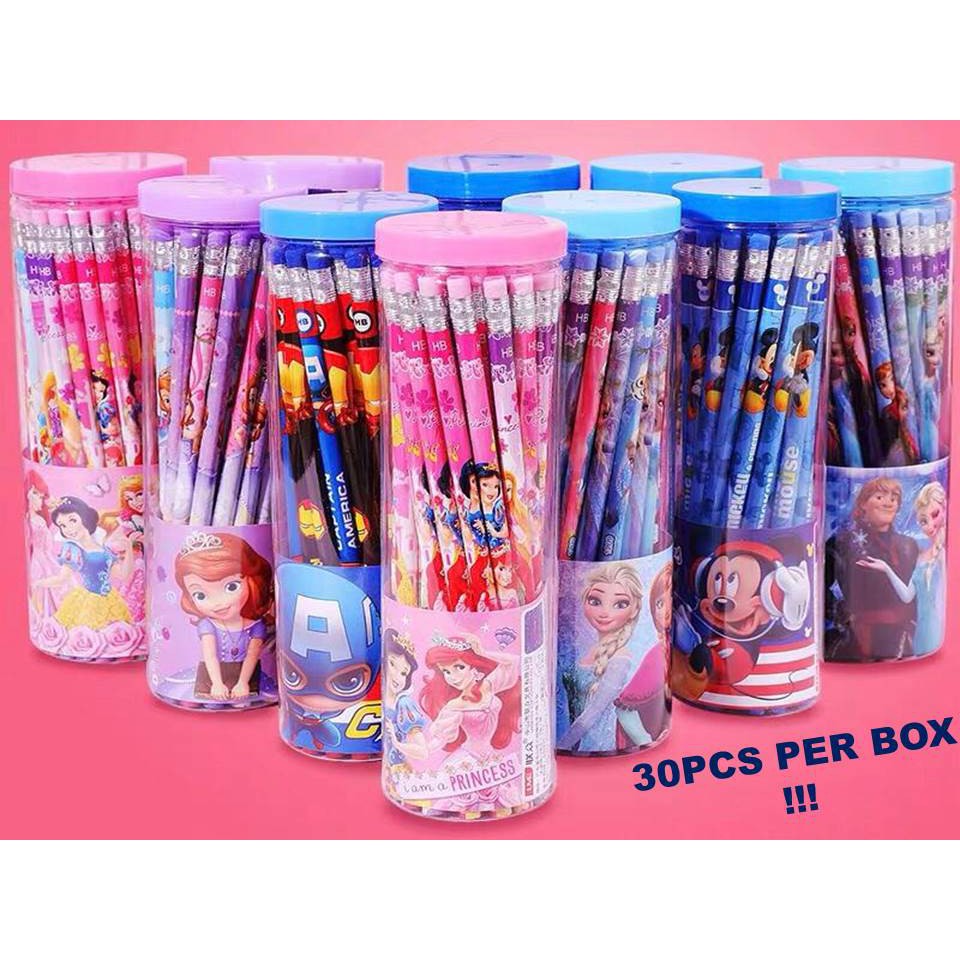 Buy 2h Pencil Disney Cartoon Amine Pencil Marvel Iron Men Captain America Mickey Frozen Princess 2b Pencil Seetracker Malaysia