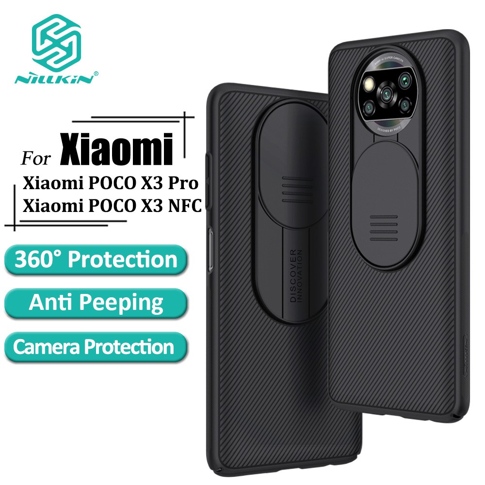 Nillkin Luxury Hard Pc Phone Case For Xiaomi Poco X Pro X Nfc Camshield With Camera Slide