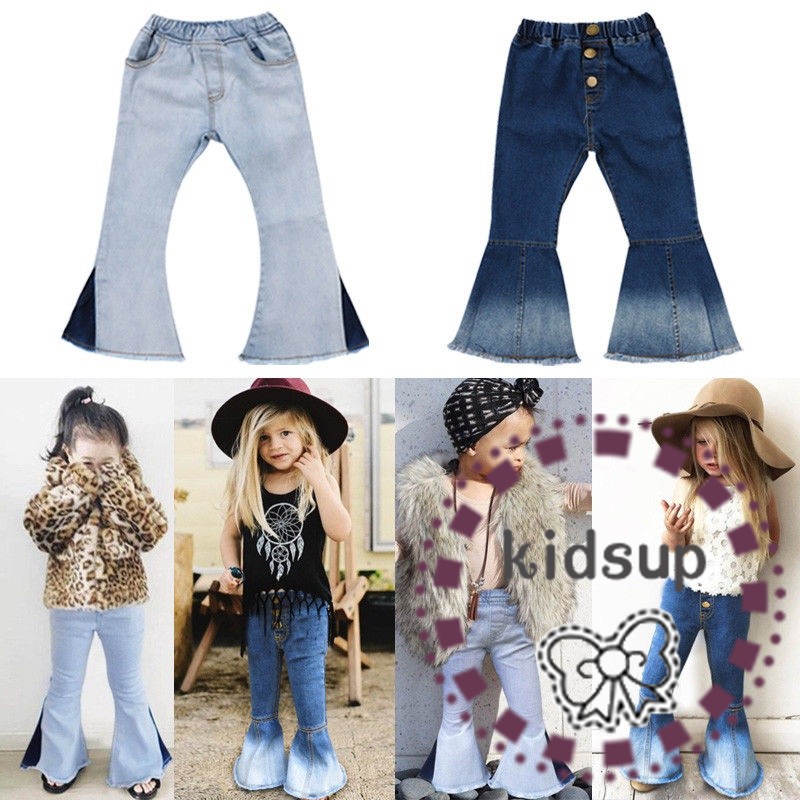 girls flare leg jeans