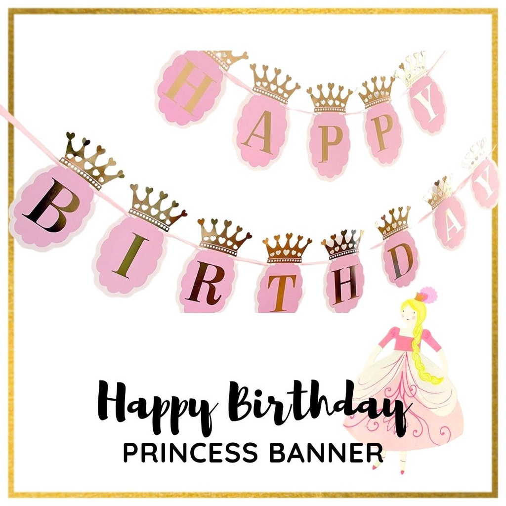 HAPPY BIRTHDAY PRINCESS BANNER | Shopee Malaysia