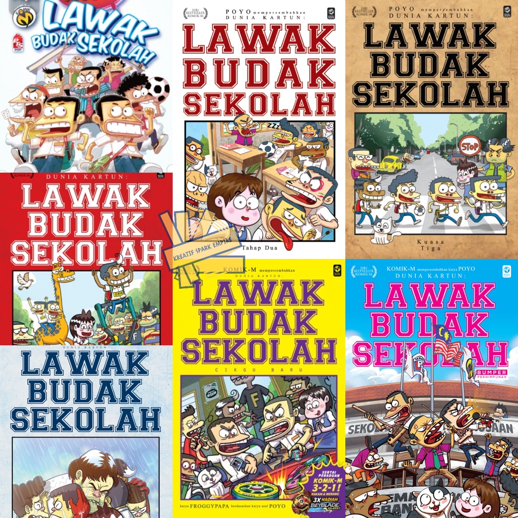 Buku Komik : Lawak Budak Sekolah-Dunia Kartun , Tahap Dua , Kuasa Tiga ...