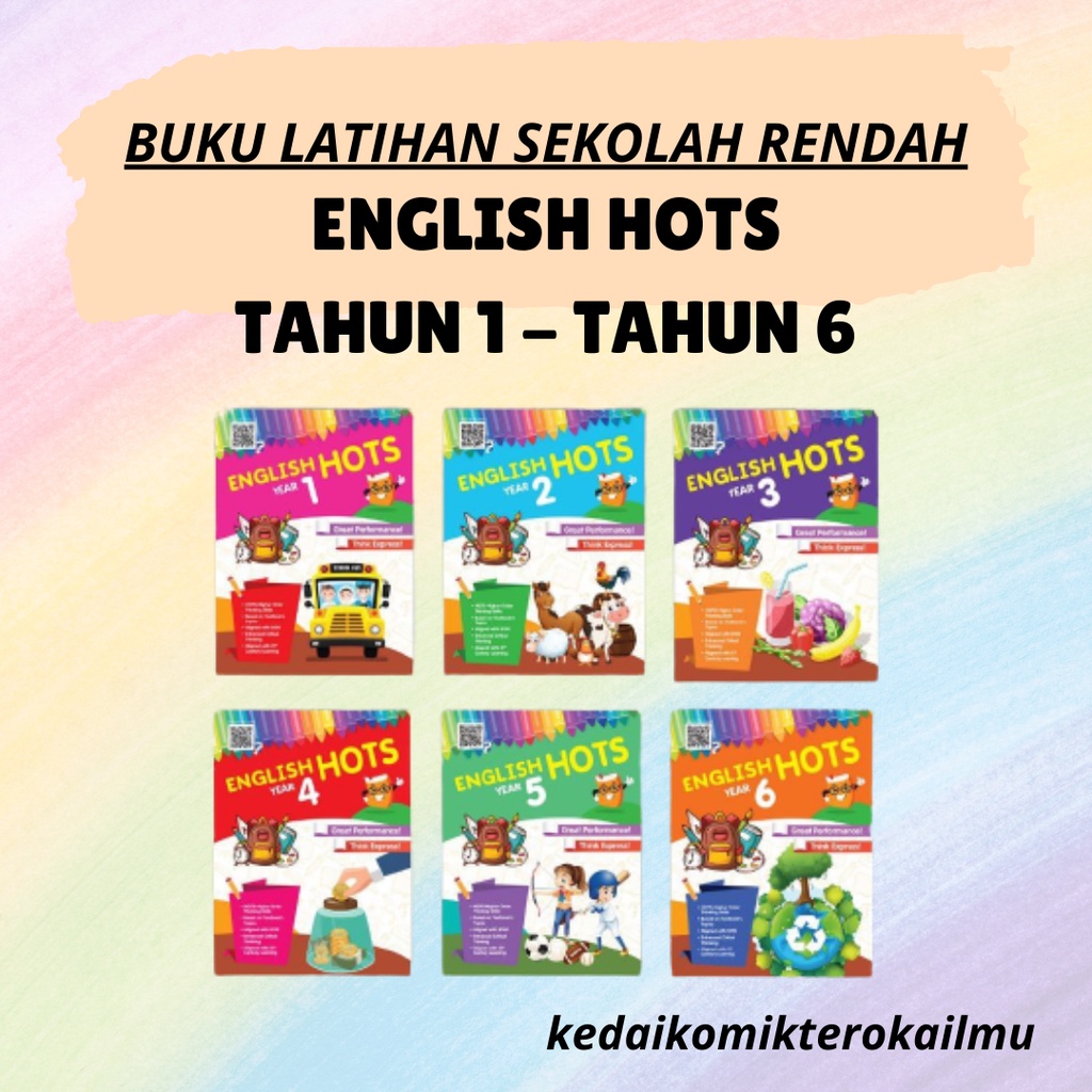 Aras Mega English Exercise Book Primary School English HOTS Year 1