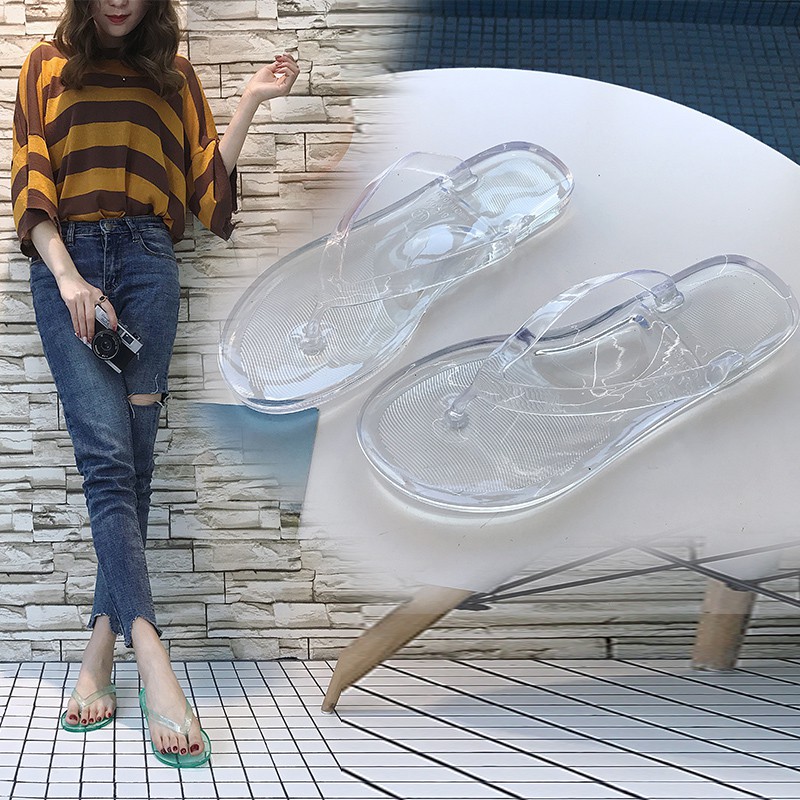 transparent jelly shoes