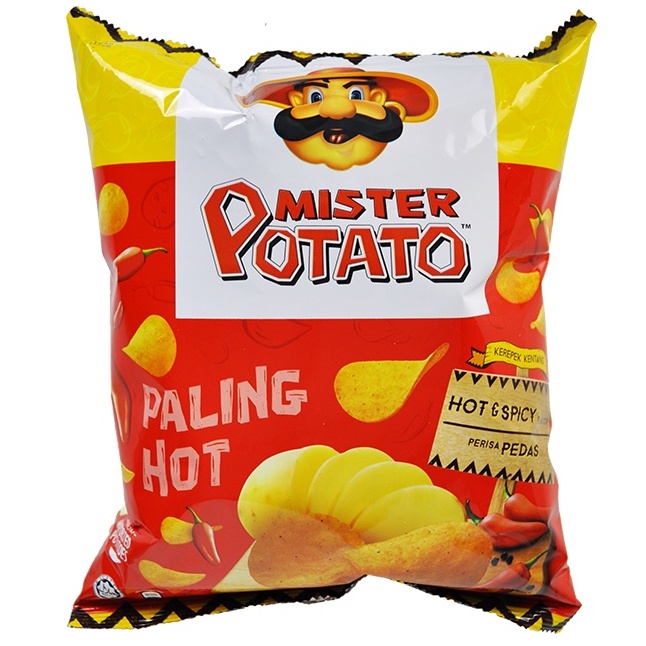 Mister Potato Hot&Spicy Flavor Potato Chips 75g | Shopee Malaysia