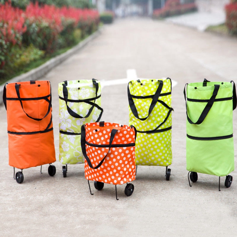 Hoppa Large Capacity Light Weight Wheeled Shopping Trolley Push Cart Bag W Wheel Shopee Malaysia