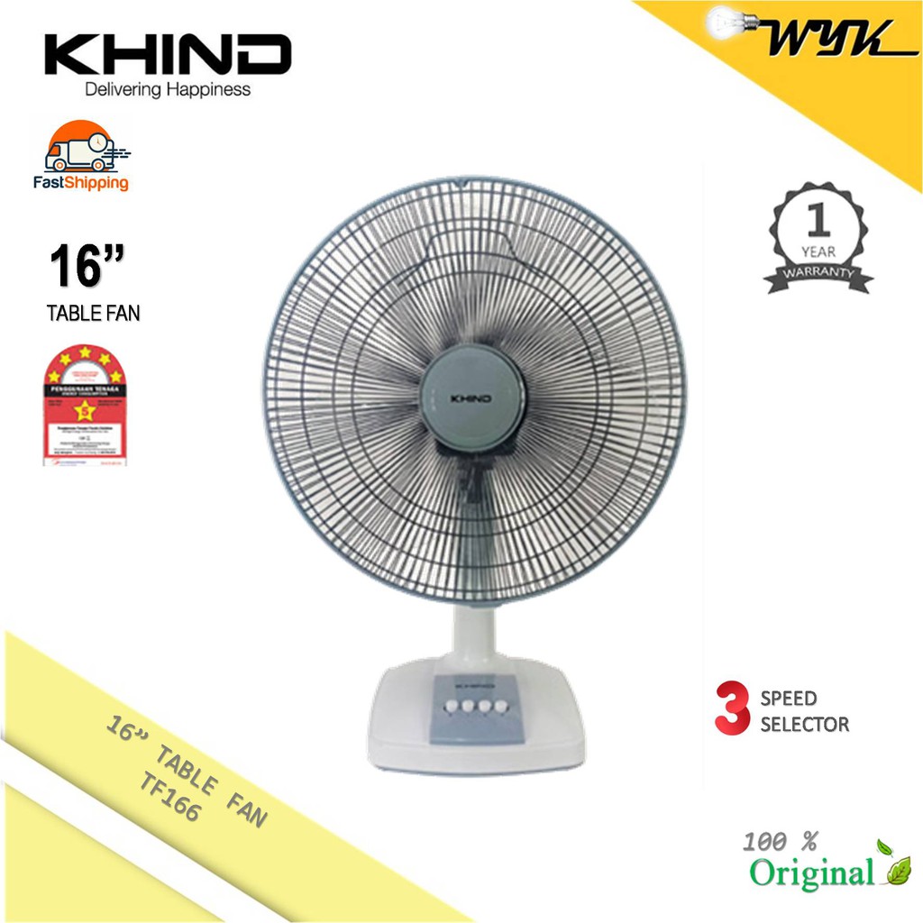 Khind 16 Table Fan Tf166 Shopee Malaysia
