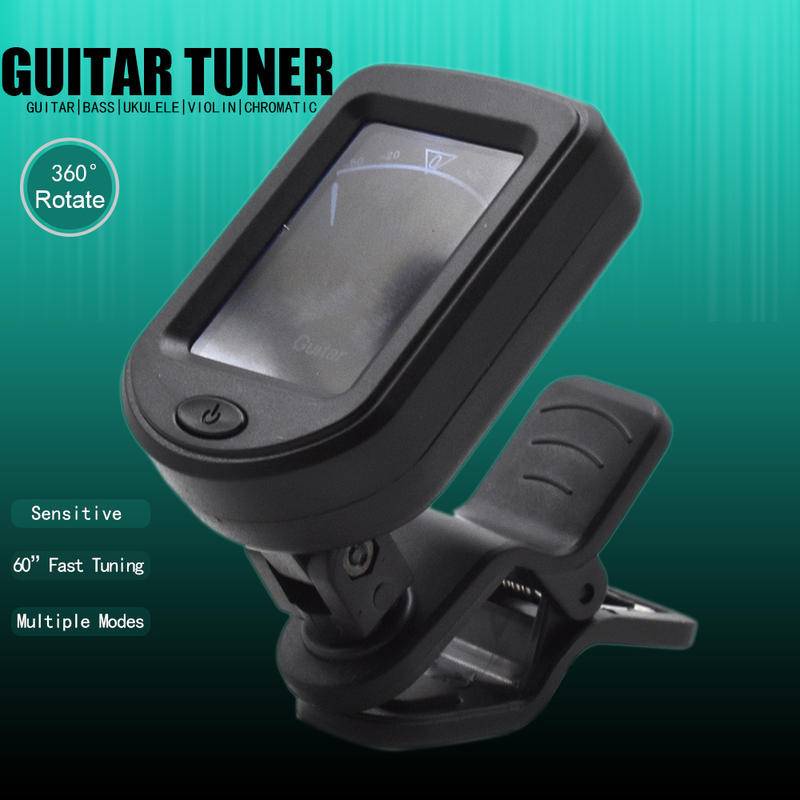Chromatic ClipOn Digital Tuner 360 Degree Rotatable Guitar Tuners
