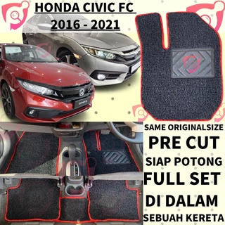 Honda Civic FC 2016 - 2019 18MM Customized PRE CUT Carpet Car 