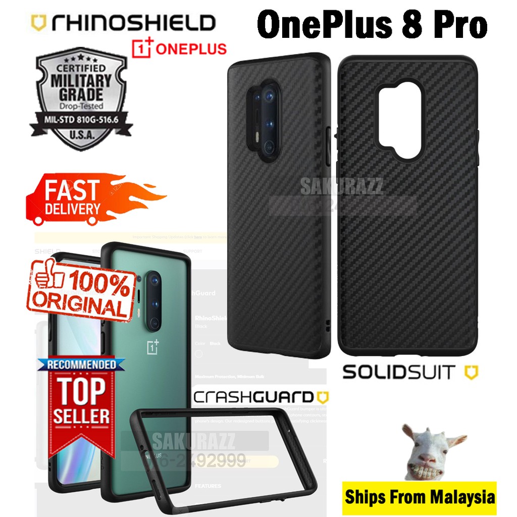 Ori] Rhinoshield Solidsuit / CrashGuard Bumper OnePlus 8 Pro Cover Casing |  Shopee Malaysia