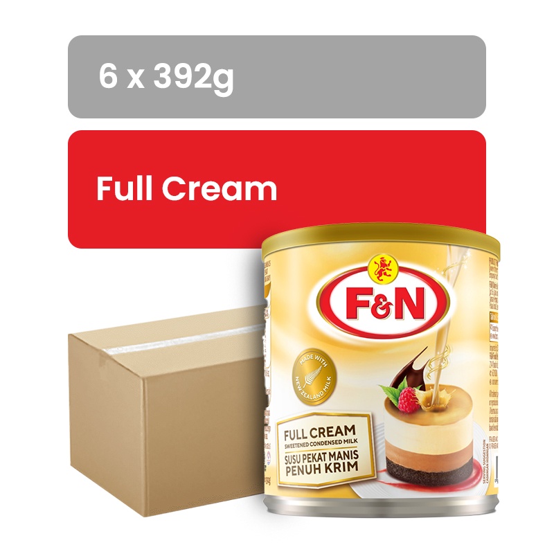 F&N Sweetened Condensed Milk Full Cream 392G X 6 Shopee Malaysia