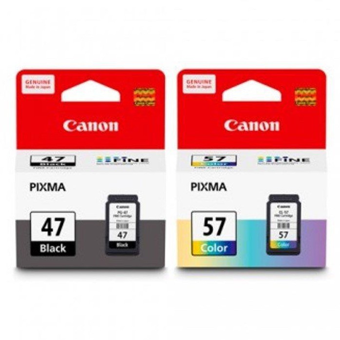 ORIGINAL Cartridge Canon Pixma E470 E410 E460 E400 E480/47 Black/57
