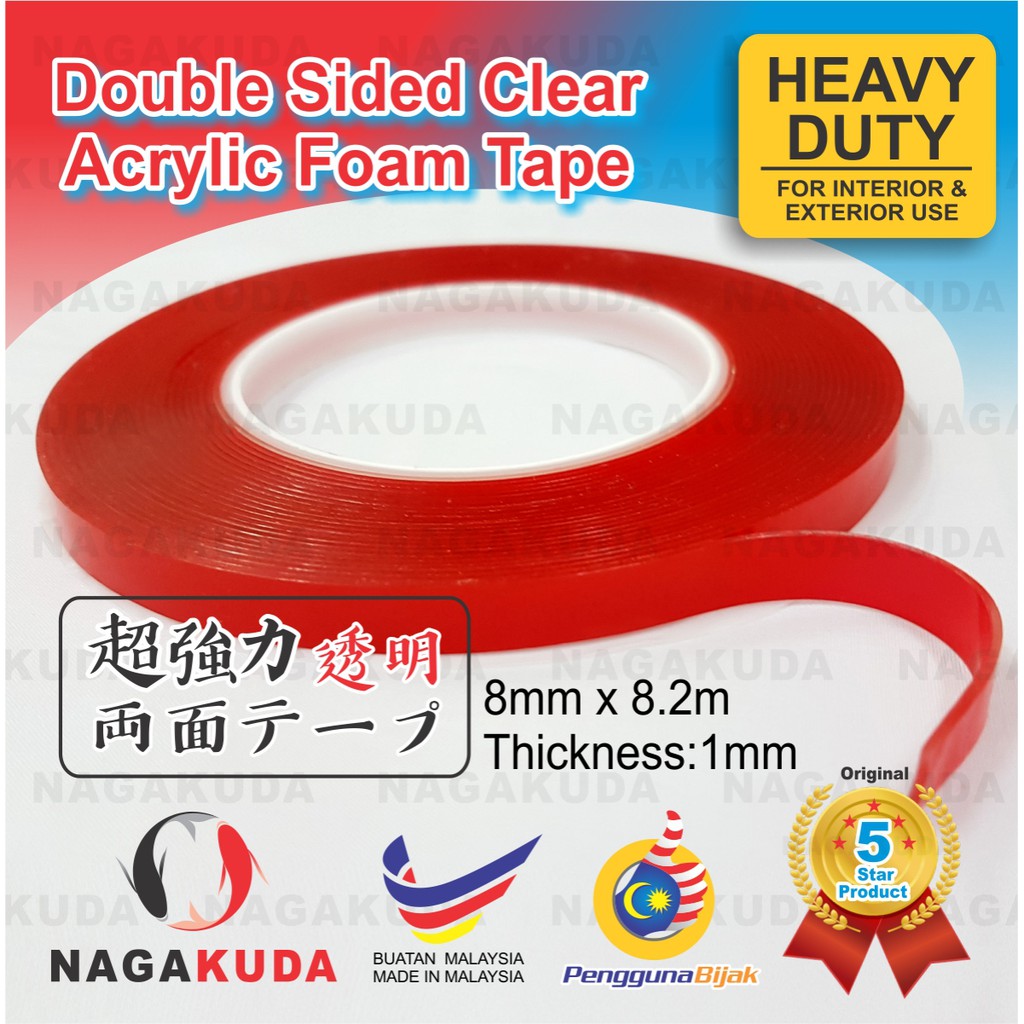 strong clear double sided tape