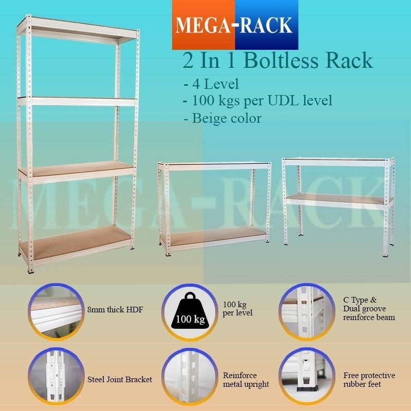 Storage Rack Rak Rak Buku Storage Cabinets 2 In 1 Rak Besi Diy Rack Rak Logam Boltless Rack Rak Besi Serbaguna Shopee Malaysia