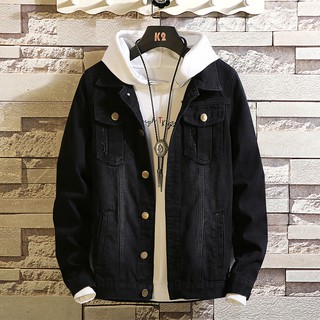 jeans jacket for men black colour