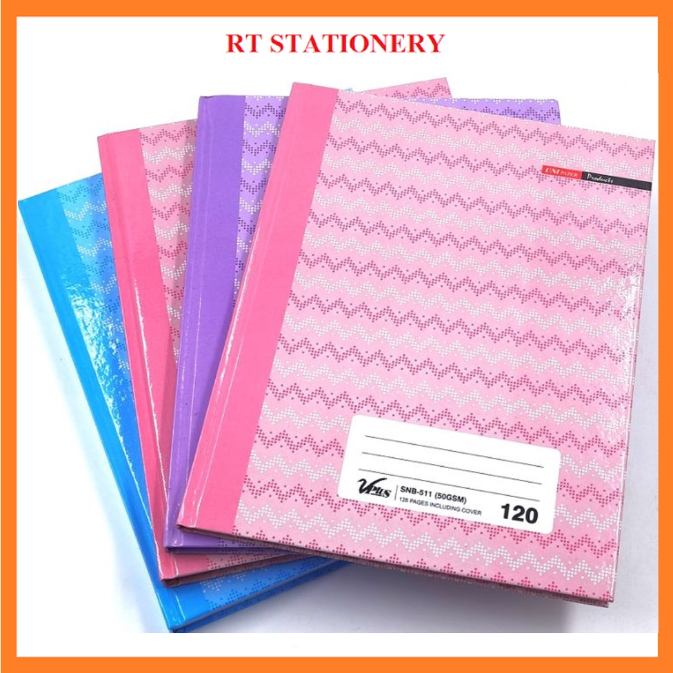 Uni F5 Hard Cover Quarto Book Short Exercise Note Book /Buku Log Kulit Tebal Notebook Hardcover (Single Line)