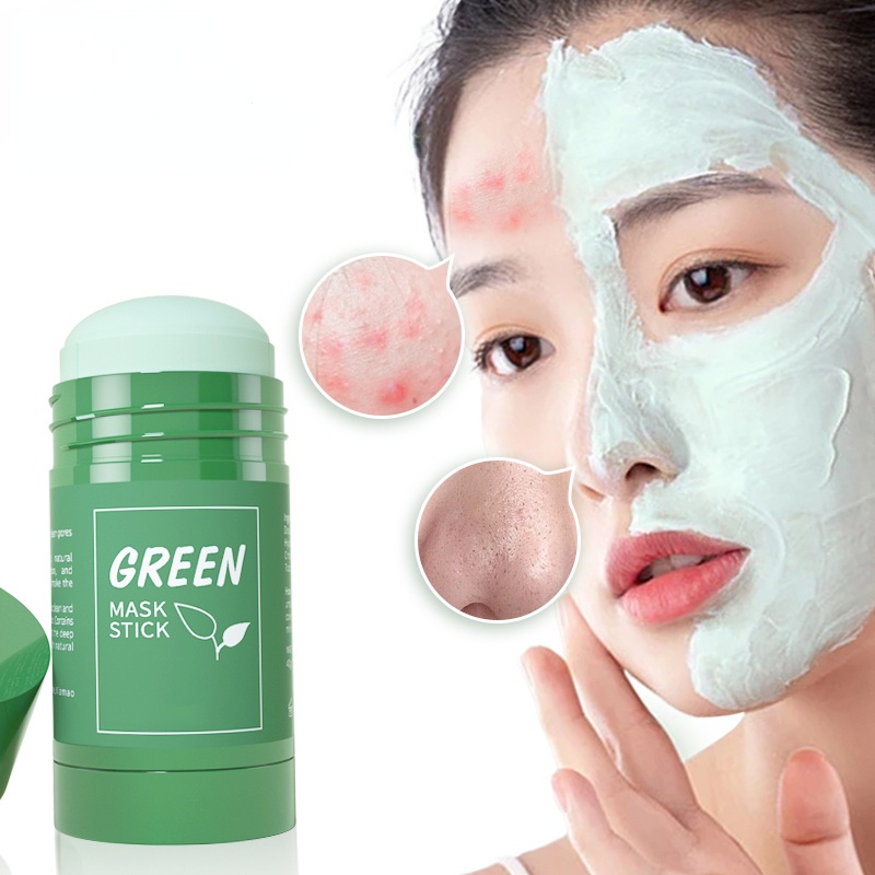 Green Tea Purifying Clay Stick Mask Cleansing Solid Mask Oil Control ...