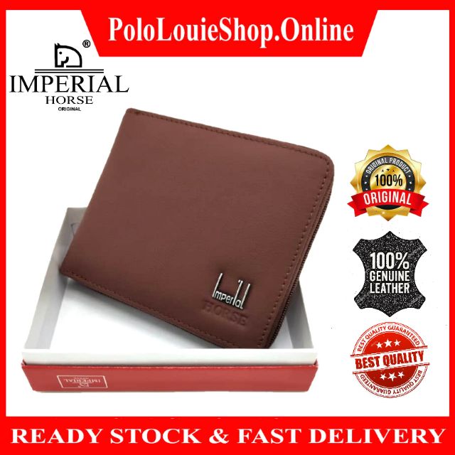  Original  Imperial  Horse  Genuine Leather Full Zipper Wallet 