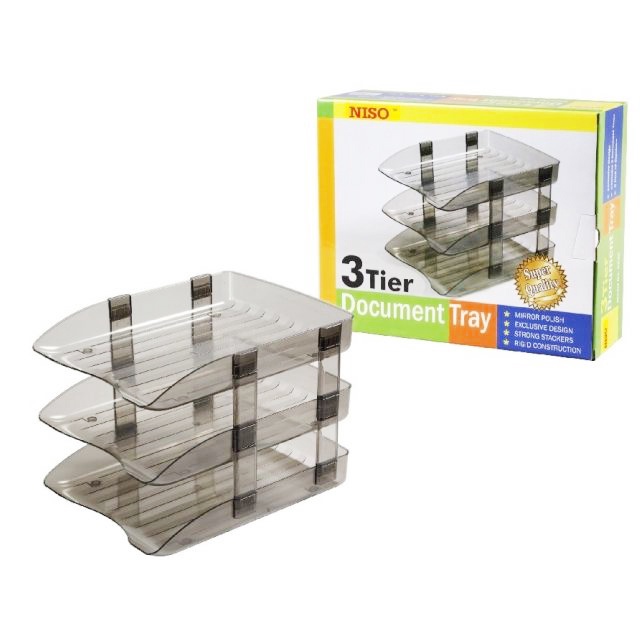 Niso Plastic Desk Document Tray — 3 Tier Shopee Malaysia