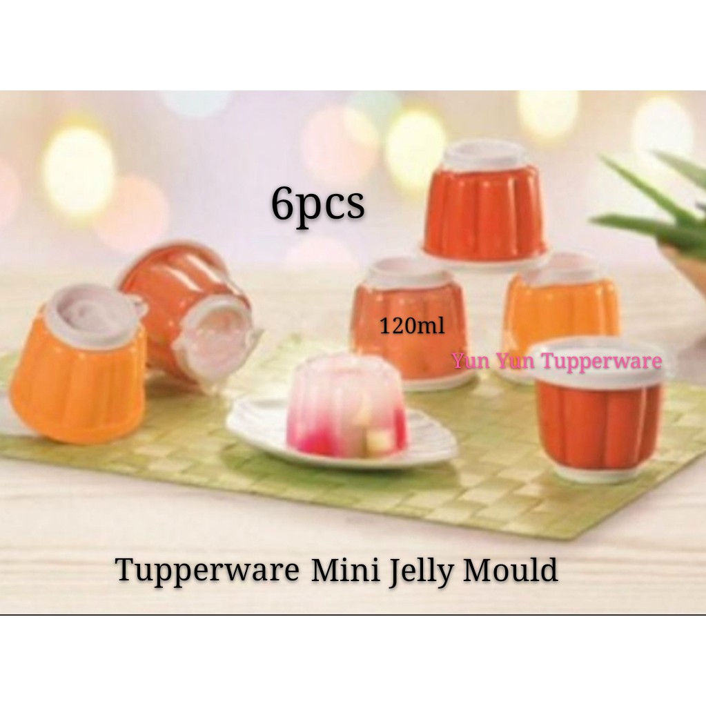 Tupperware Mini Jelly Mold Cup Container Set (6) 120ml