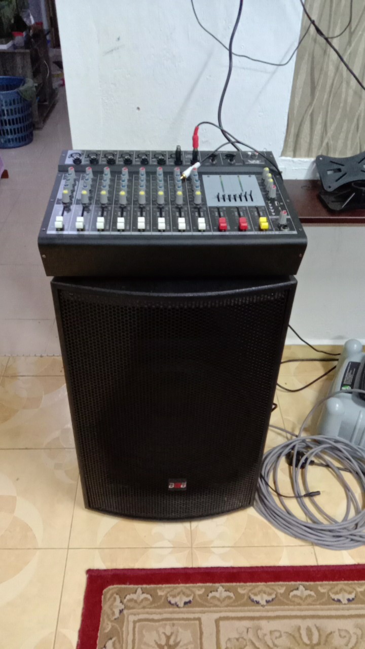 Bluetooth Full Set Pa System 15 Inch Karaoke Set Power Mixer Speaker Stand Microphone Wireless Speaker Set F Shopee Malaysia