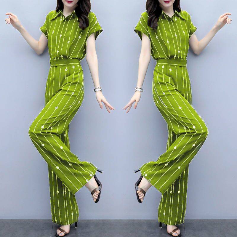green summer jumpsuit