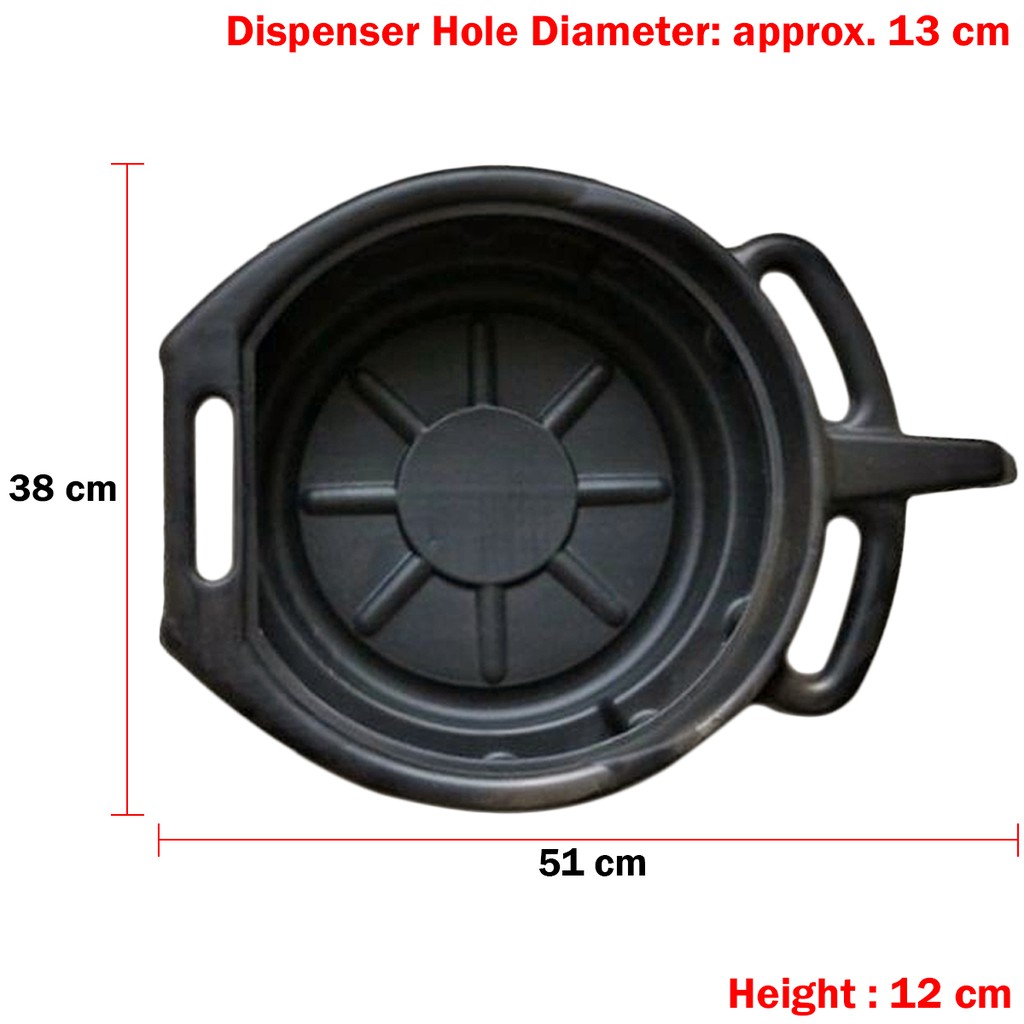 [Local Ready Stock] 7.5L / 15L Plastic Oil Drain Pan Waste Engine Oil Collector Tank Gearbox Oil Trip Tray
