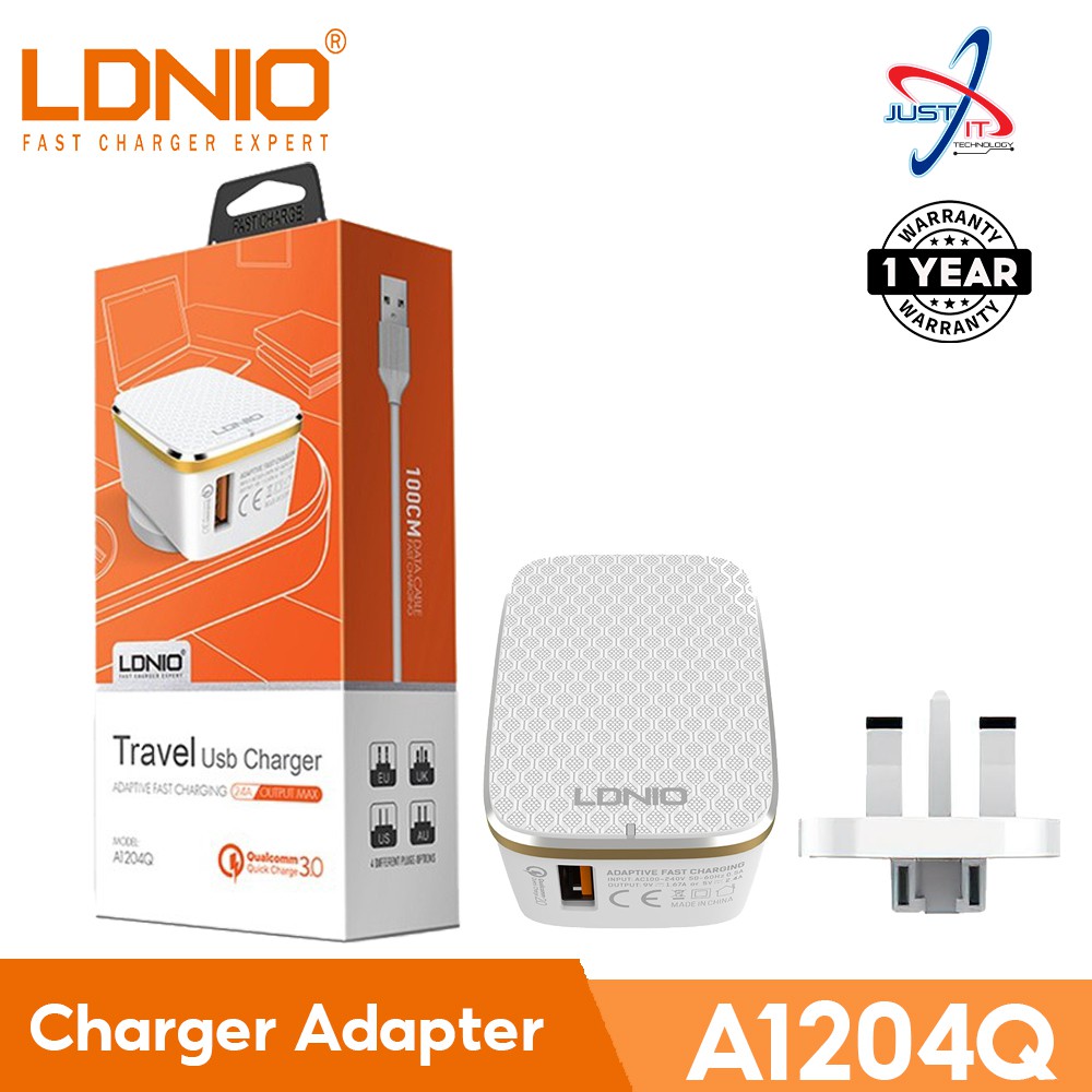 Ldnio A Q Qc Fast Charging Usb Adapter Include Micro Cable Shopee Malaysia