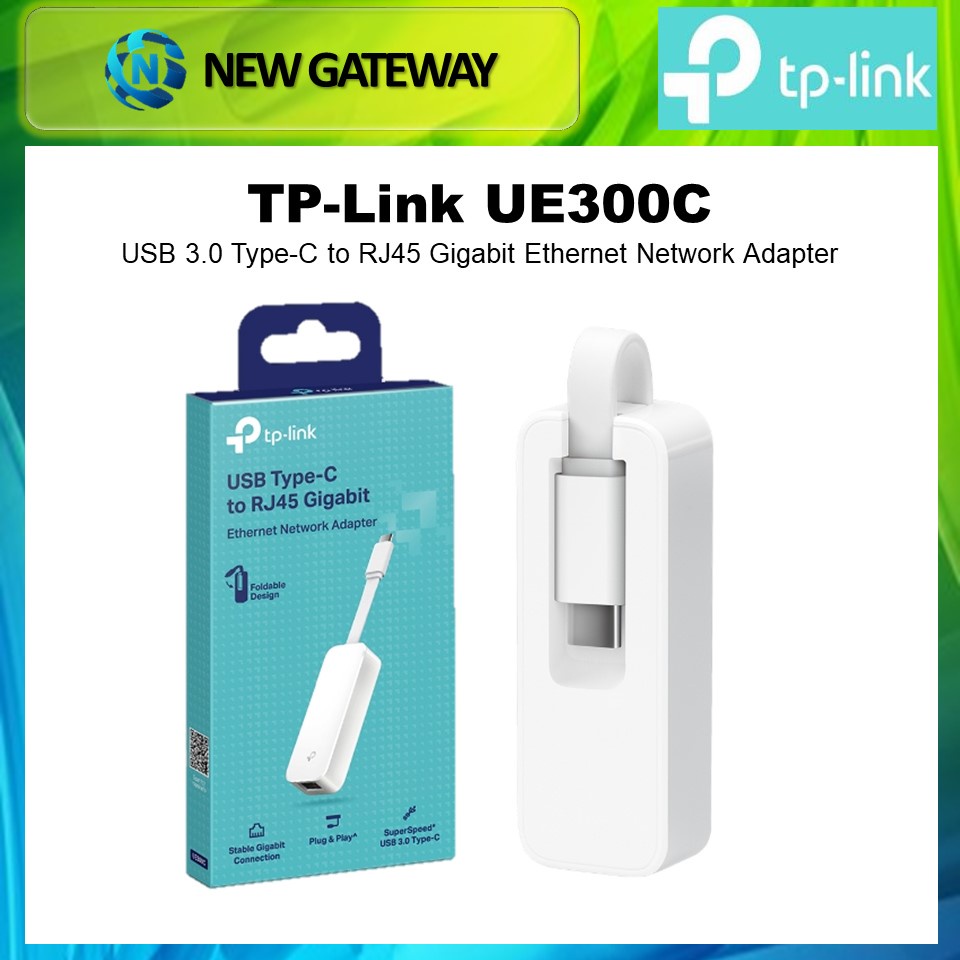 Tp Link Ue300c Usb 30 Type C To Rj45 Gigabit Ethernet Network Adapter Shopee Malaysia 3994