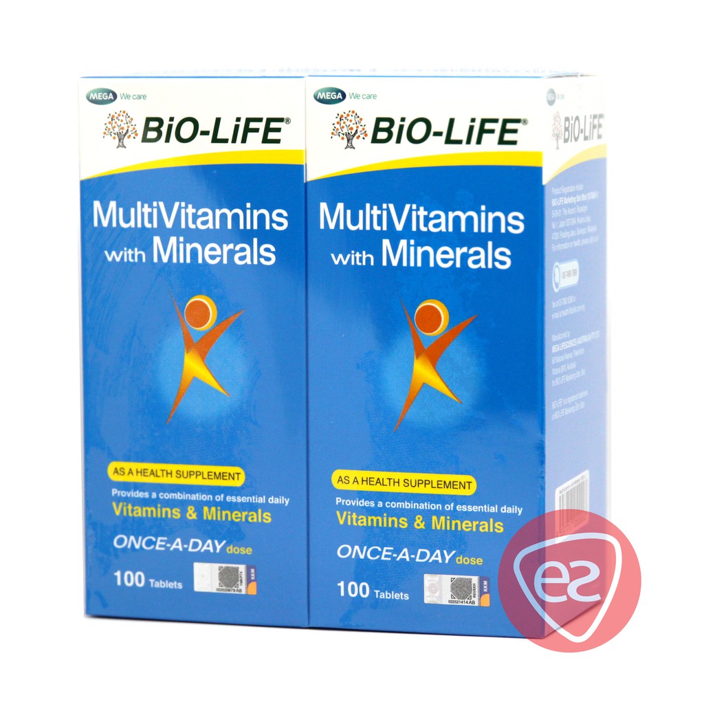 BIOLIFE MULTIVITAMINS WITH MINERALS TABLET 100S X 2 (PACK OF TWO) (NEW