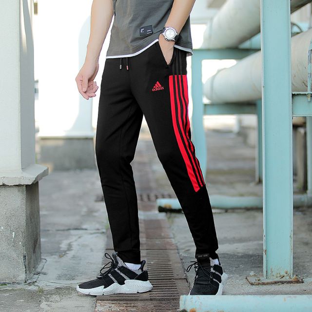 red and white striped sweatpants