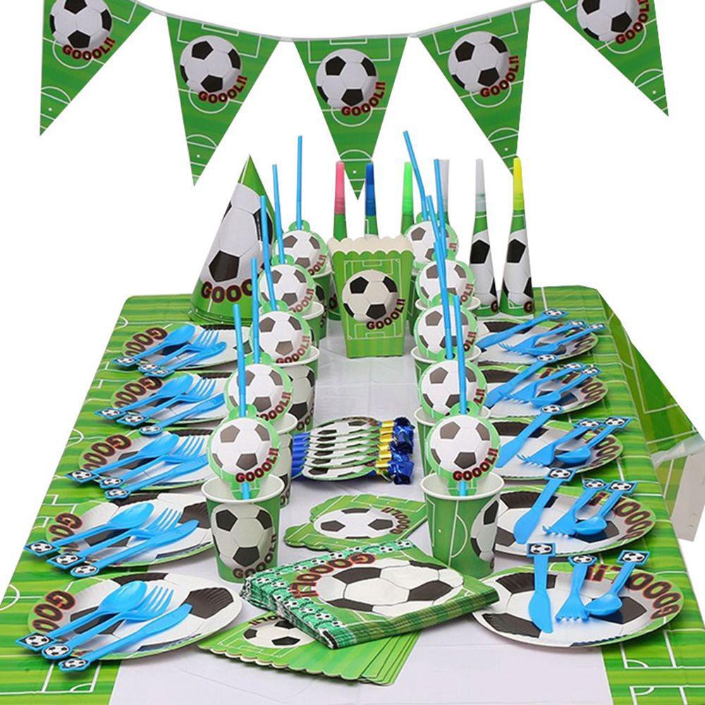 107pcs Football Soccer Theme Party Decorations For Kids Birthday