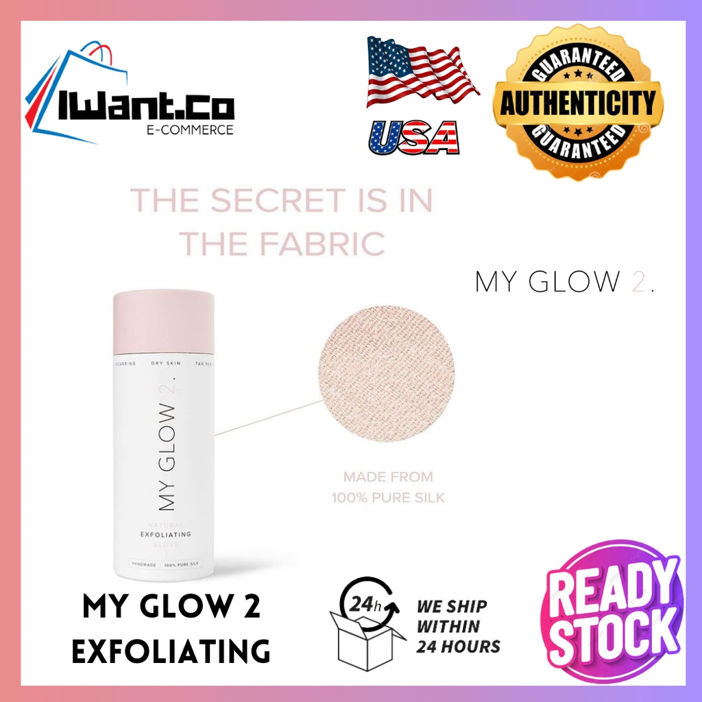 My Glow 2 l Natural Exfoliating Glove Handmade 100 Pure Silk