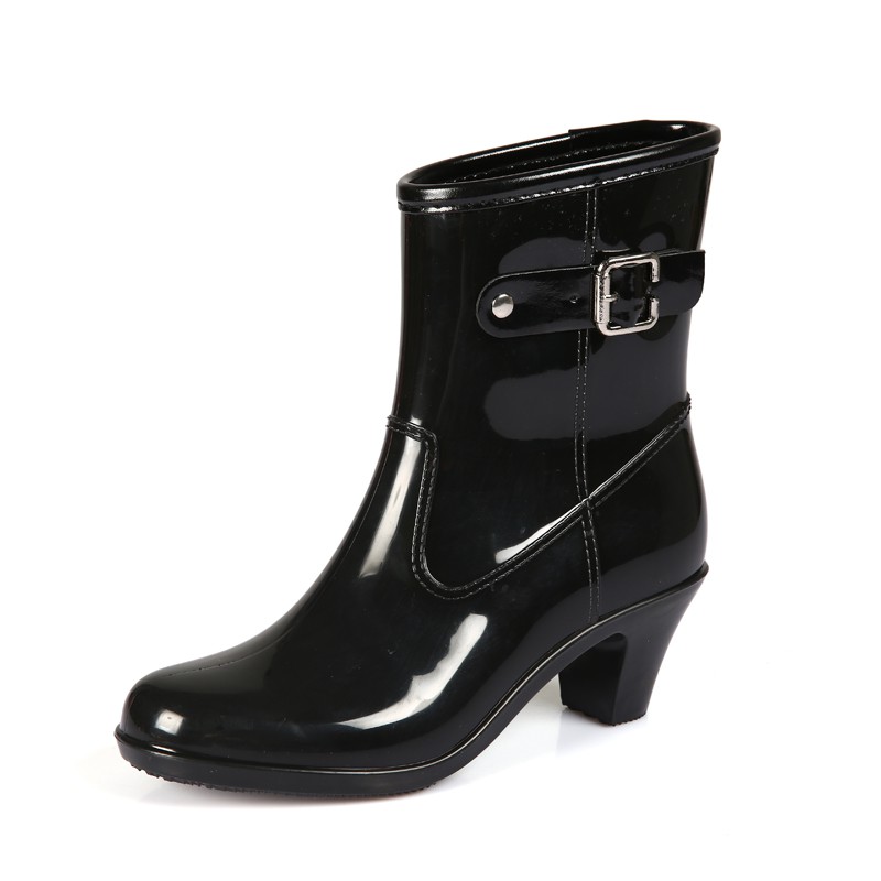 women's rain boots with high heels