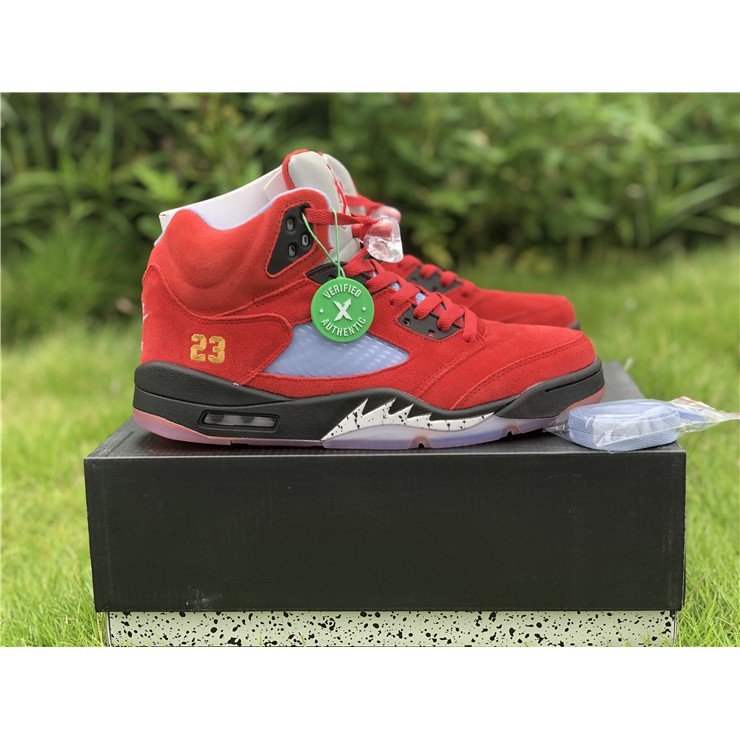 jordan 5 trophy room red