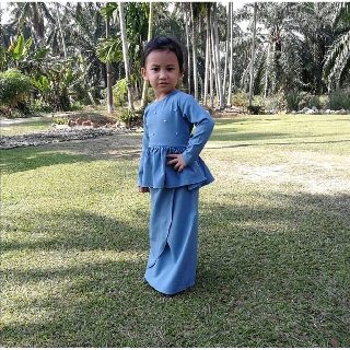  Baju  kurung  peplum  raya budak  2 10 tahun Shopee Malaysia