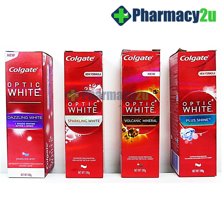 COLGATE OPTIC WHITE TOOTHPASTE (DAZZLING WHITE/PLUS SHINE/SPARKLING WHITE)  | Shopee Malaysia