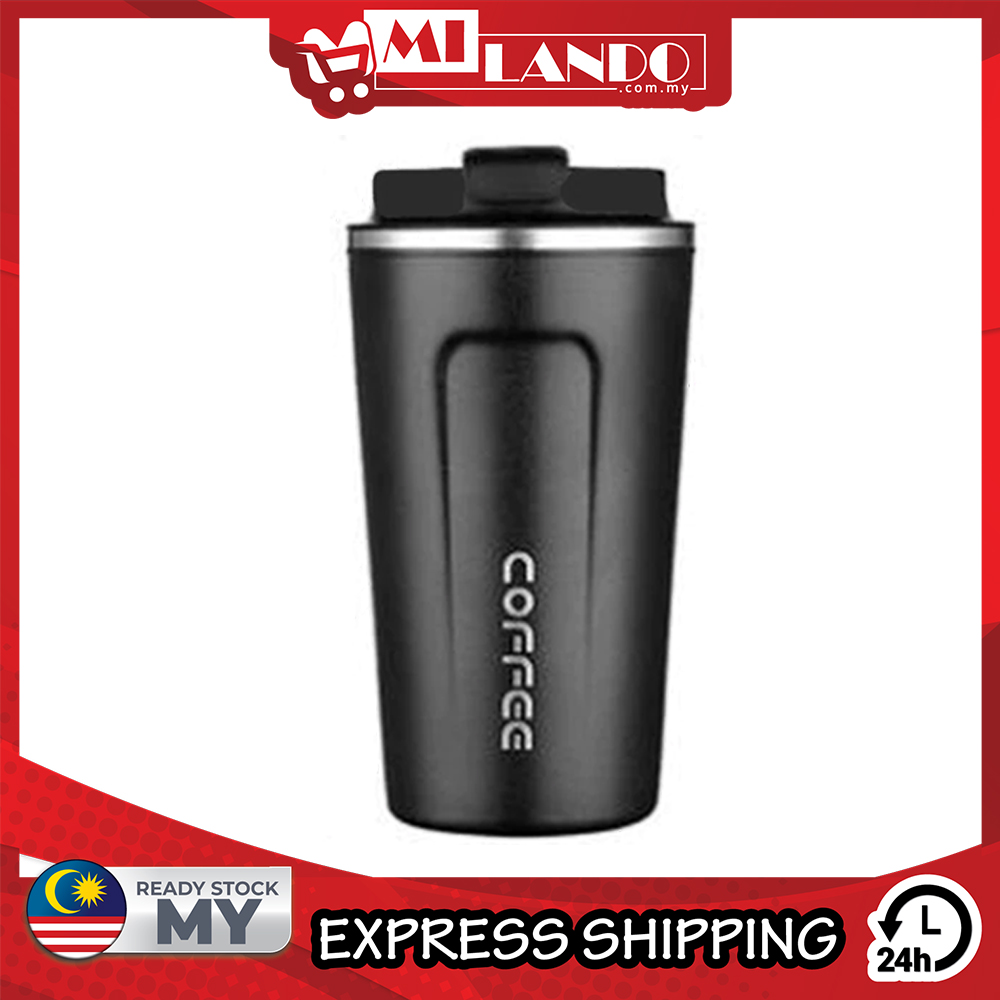 (510ml) MILANDO Stainless Steel Coffee Mug Vacuum Thermos Flask Water Bottle Mug Botol Air (Type 5)