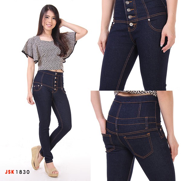 jeans with many buttons