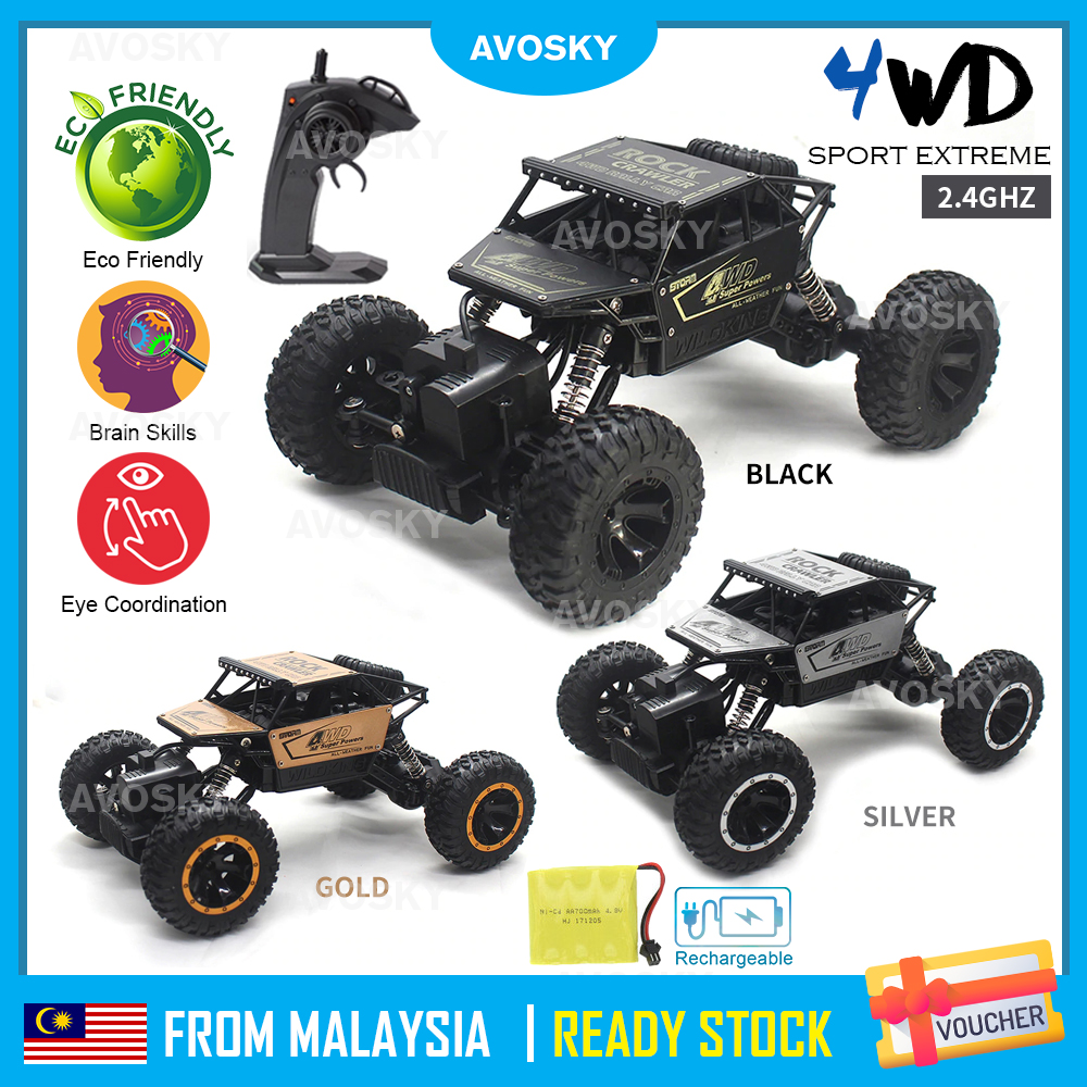 Avosky Remote Control Rechargeable Alloy Car 4 Wheel Drive Sport Extreme Climbing Vehicle Toys Toy Kereta Kawalan Jauh Shopee Malaysia