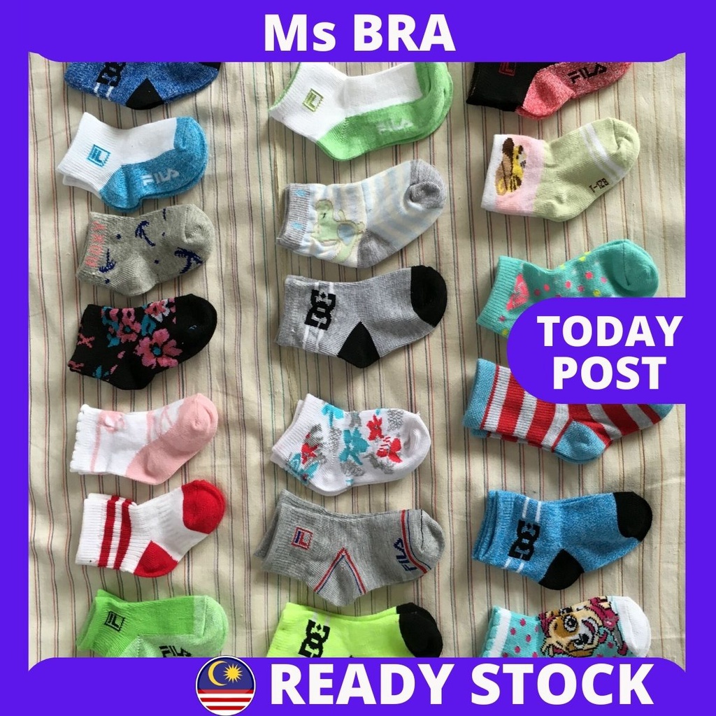Buy Baby Socks Kids Socks Cotton Sock 1 Pair Stokin Stoking Bayi Tak Licin Slip Baby Girl And Boy Kids Sock女孩和男孩儿童袜子 Seetracker Malaysia