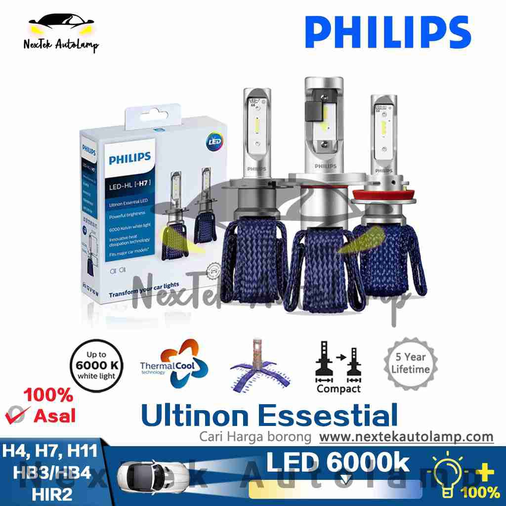 Philips Ultinon Essential LED H4 H7 H8 H11 H16 HB3 HB4 HIR2 Car 