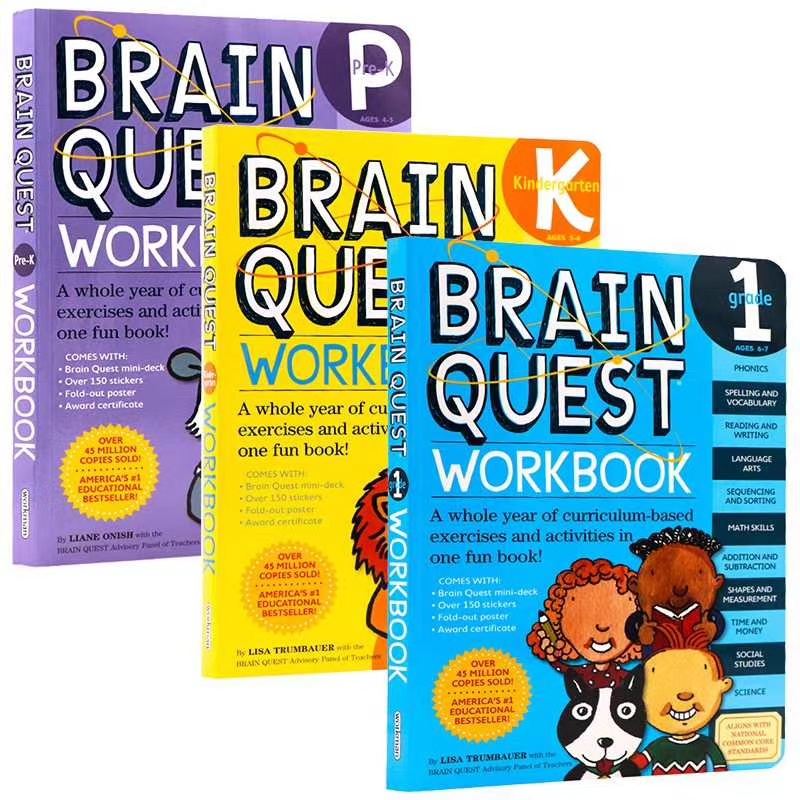 Brain Quest Workbook Work Book Workbooks Pre-K K G1 [ without mini deck ...