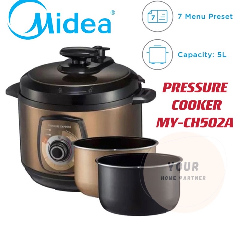 Midea Pressure Cooker Dual Pot 5L MYCH502A Shopee Malaysia