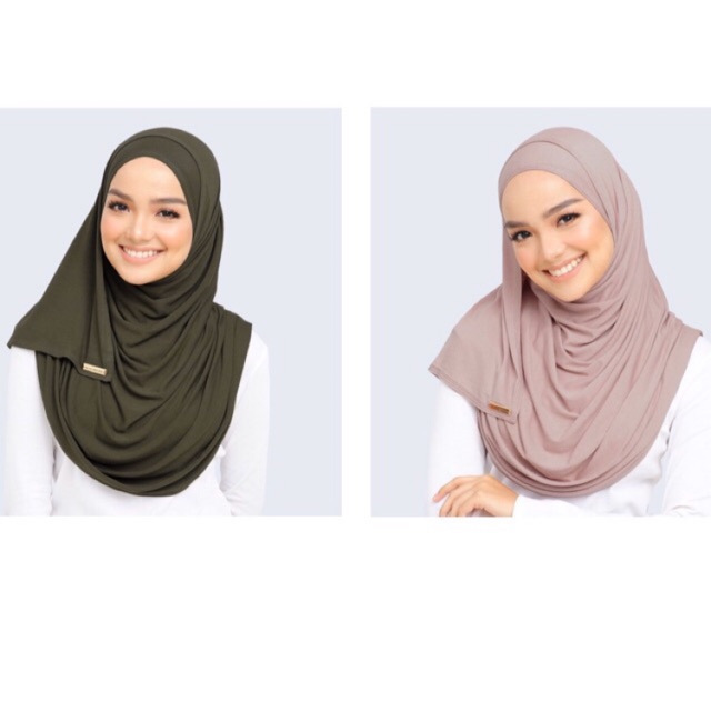 Alhumaira Reese Plain Basic Shawl Velvet Blush Belacan Olive Green Shopee Malaysia