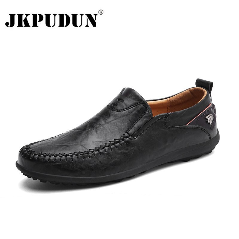Men Casual Shoes Handmade Genuine Leather | Shopee Malaysia