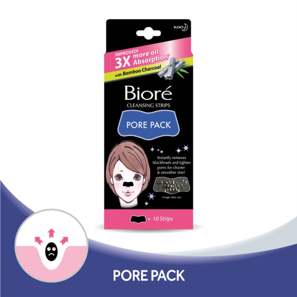 BIORE Cleansing Strips Pore Pack Black 10s