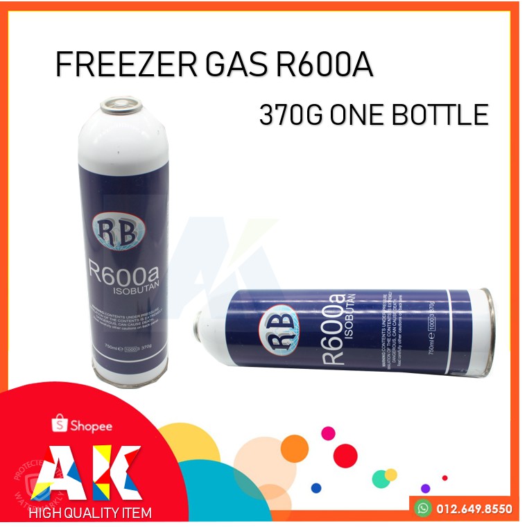 R600A Gas for Freezer 370g Gas Refill for Latest Freezer 1 Bottle