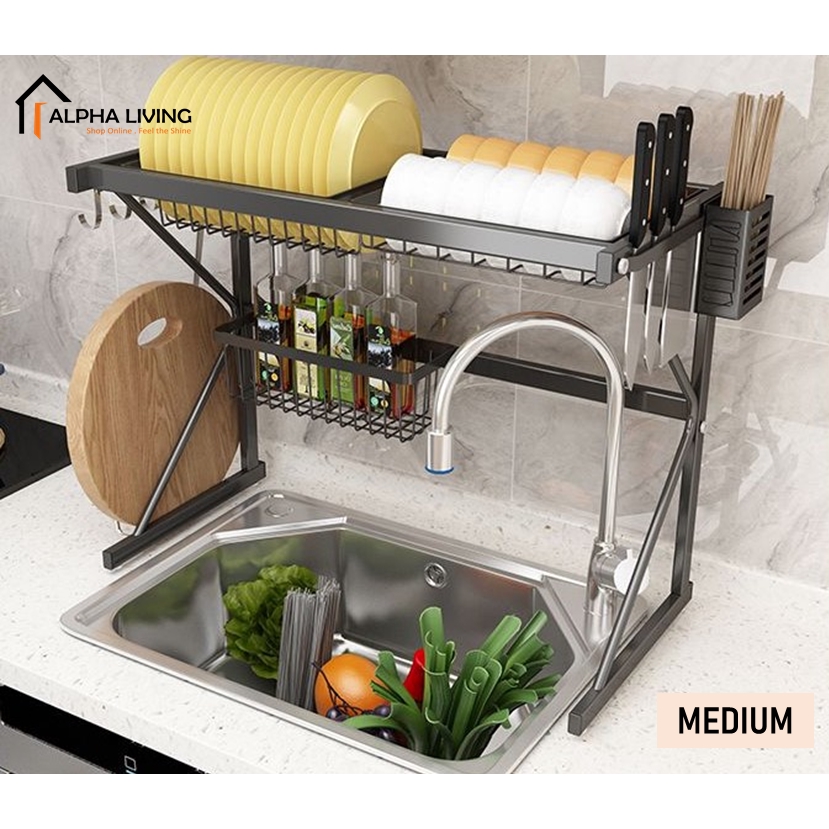 Rak pinggan mangkuk / Dish Drainer / Double Sink Top Rack / Dish Rack