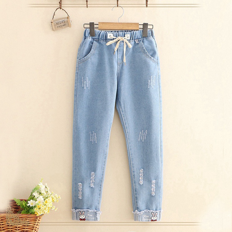 girls denim trousers