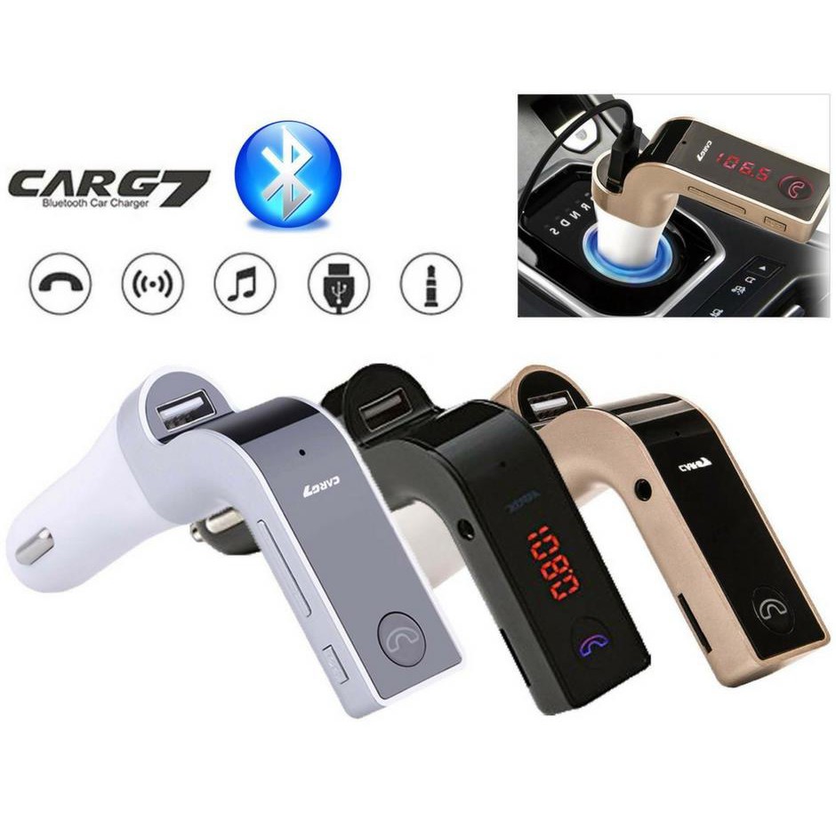 CARG7 Multi Functional Handsfree Bluetooth Car Fm Transmitter USB Car